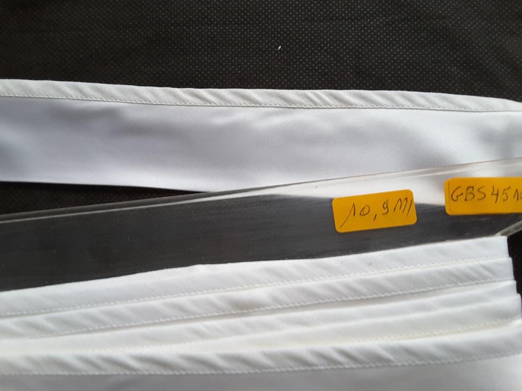 45 mm satijnwitte glanzende biaisband GBS4510, Ophalen of Verzenden, Nieuw