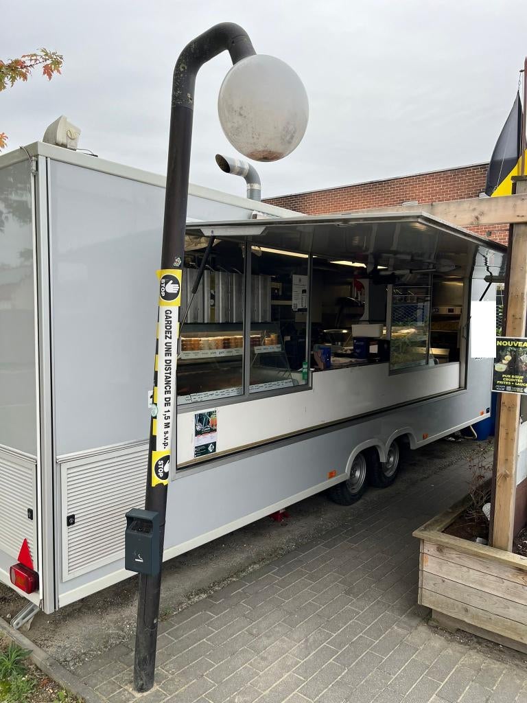Remorque Friterie snack 3 bacs,7M avec chambre froide a voir, Autos : Divers, Remorques, Enlèvement, Utilisé