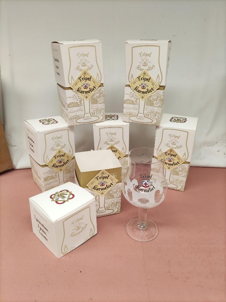 6 karmeliet  & 8 Leffe glazen, Ophalen, Nieuw