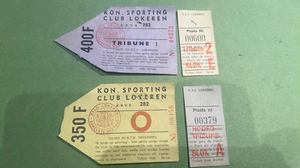 Ols Tickets  Sporting Lokeren, Verzamelen, Verzenden, Gebruikt
