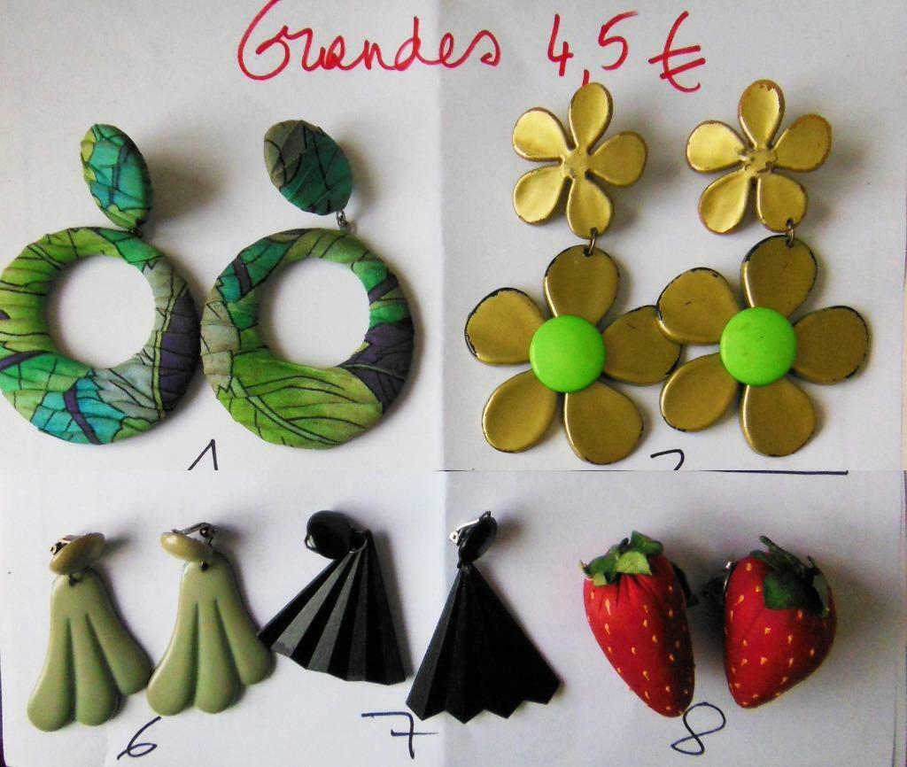 Choix de grandes boucles d'oreille clip à 4.50€, Bijoux, Sacs & Beauté, Enlèvement ou Envoi, Utilisé