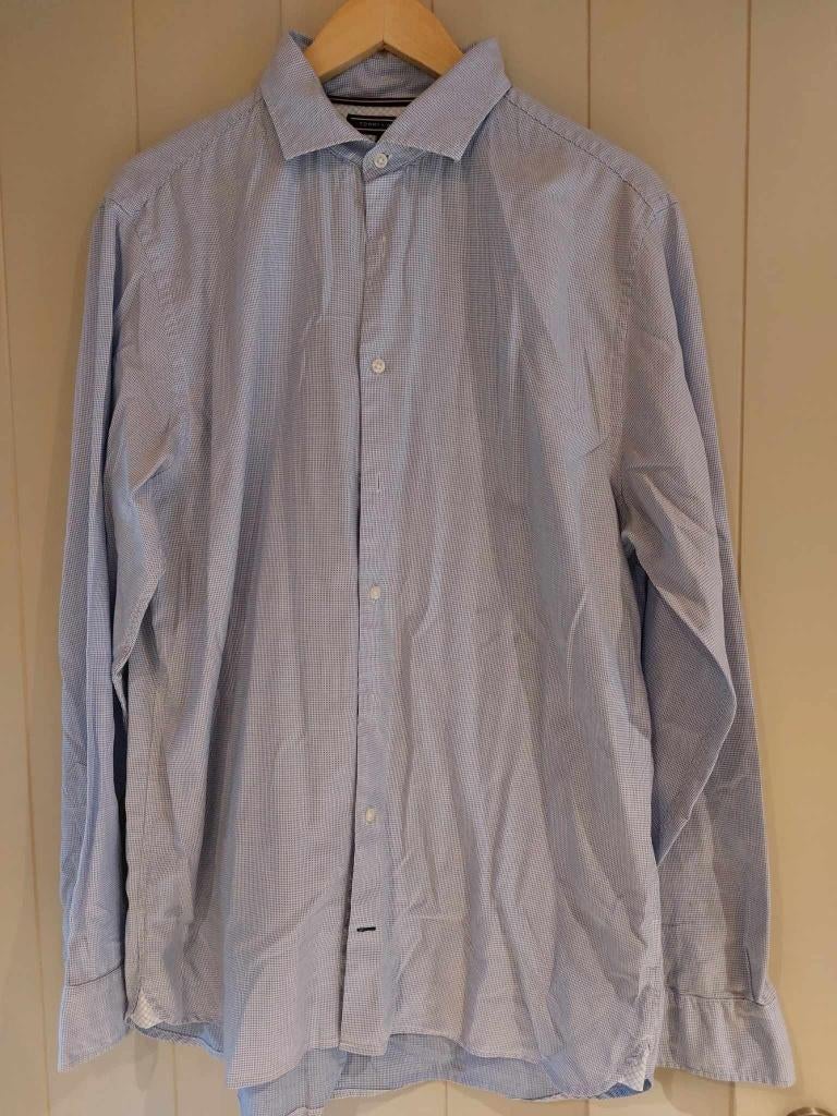bloes tommy hilfiger L new york fit, Kleding | Heren, Overhemden, Ophalen of Verzenden, Zo goed als nieuw, Blauw, Tommy hilfiger