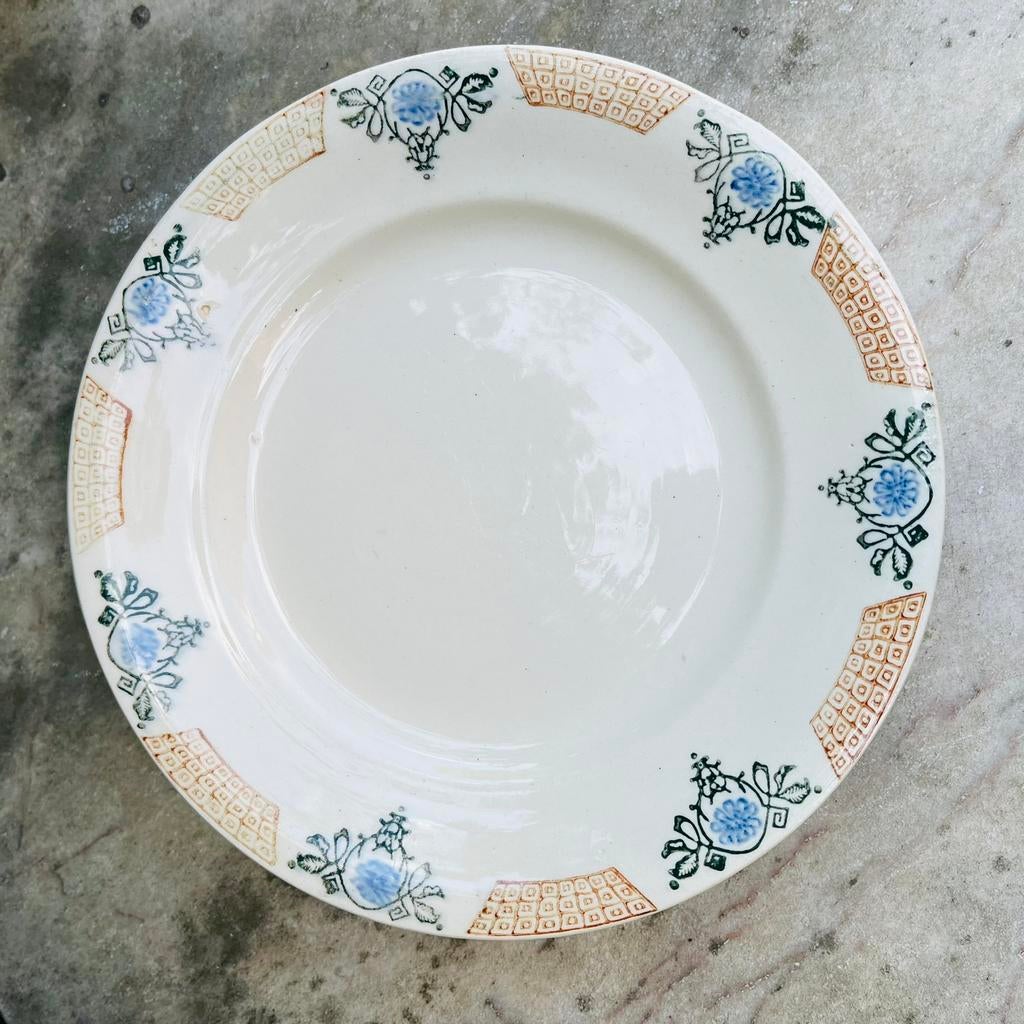 4 assiettes à dessert françaises vintage | Longwy Tours, Enlèvement ou Envoi