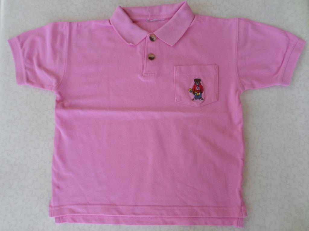 Polo rose écusson poche ours nounours skateboard bouton bois, Enlèvement ou Envoi, Utilisé, Garçon ou Fille, Chemise ou Chemisier