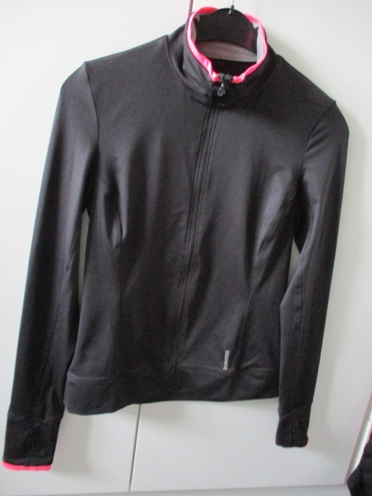 Sportjasje, sportshirt, Domyos, maat S, Verzenden, Zwart, Fitness of Aerobics, Maat 36 (S)