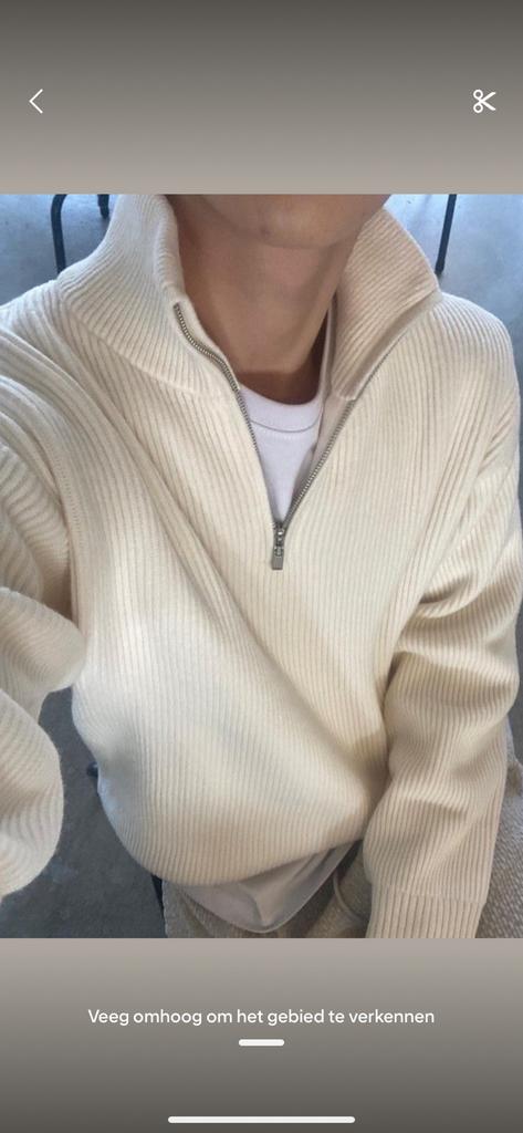 Massimo dutti heren trui crème (licht beige), Ophalen of Verzenden, Maat 52/54 (L), Beige