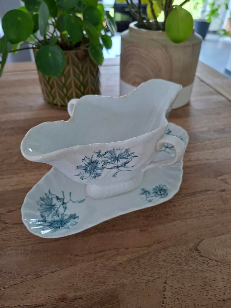 Oude sauspot Petrus Regout Pinksterbloem, Antiek en Kunst, Ophalen of Verzenden