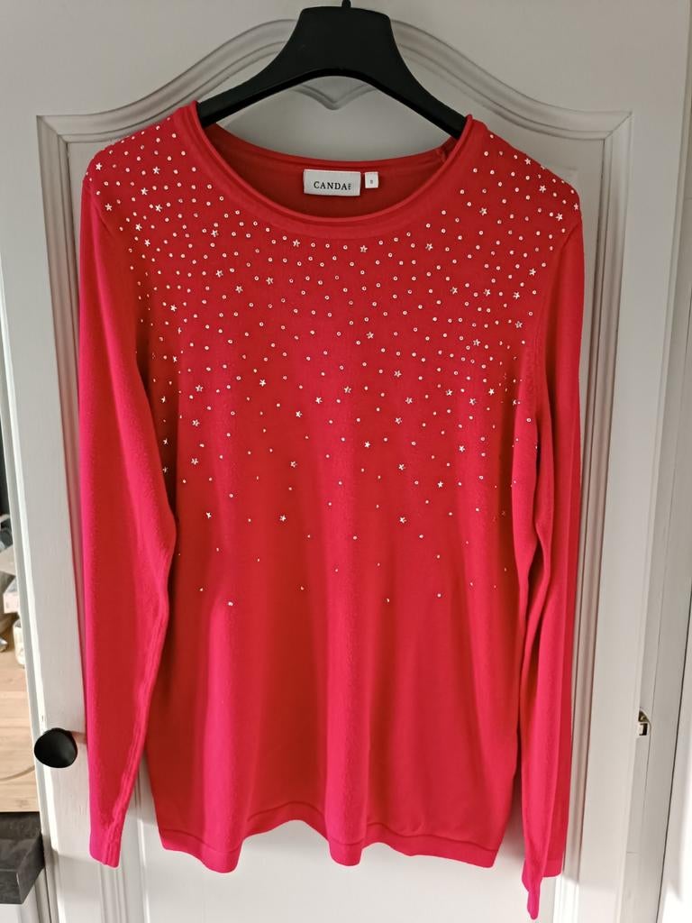 Trui met strasssteentjes van C&A Canda, Kleding | Dames, Ophalen of Verzenden, Rood