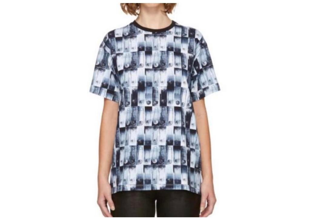 VERSACE Versus Safety Pin Photocopy T-Shirt - Nieuw maat L, Kleding | Heren, Ophalen of Verzenden, Nieuw, Maat 52/54 (L), Blauw