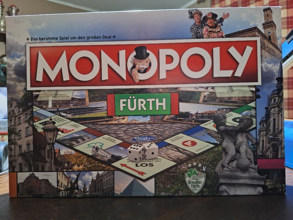 MONOPOLY FÜRTH in het Duits, Vijf spelers of meer, Ophalen of Verzenden, Zo goed als nieuw, Hasbro