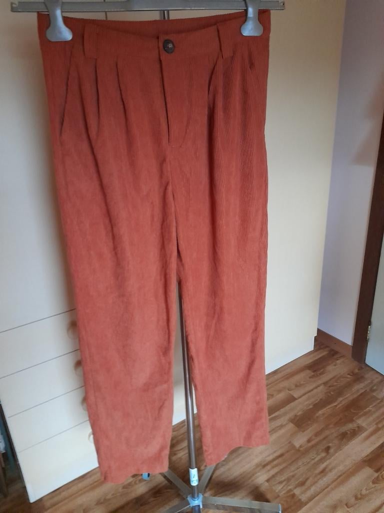 Grof geribbelde velours lange broek., Bruin, Maat 42/44 (L), Nieuw, Ophalen of Verzenden