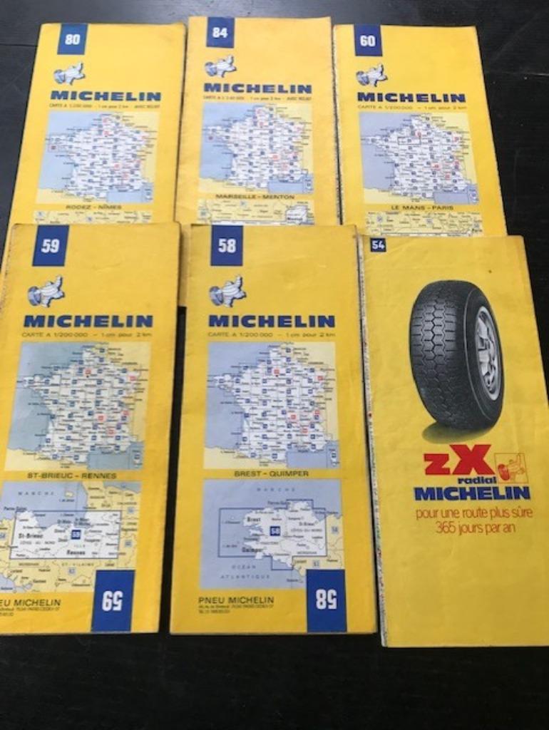 vintage Michelin wegenkaarten Frankrijk jaren 70, Enlèvement ou Envoi, Comme neuf, 1800 à 2000, France
