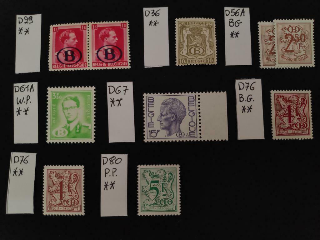 OBP dienstzegels tussen D29 - D80 postfris, Postzegels en Munten, Orginele gom, Ophalen of Verzenden, Zonder stempel, Postfris