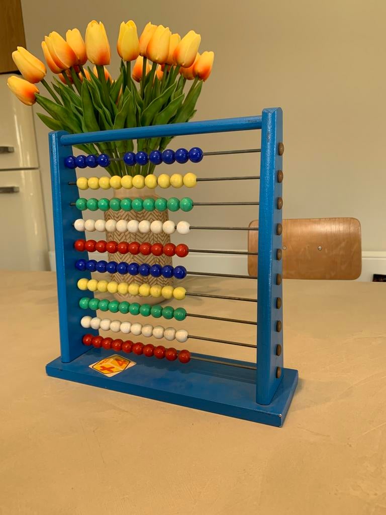Vintage houten telraam (abacus) Educatief hulpmiddel, Kinderen en Baby's, Ophalen of Verzenden, Zo goed als nieuw