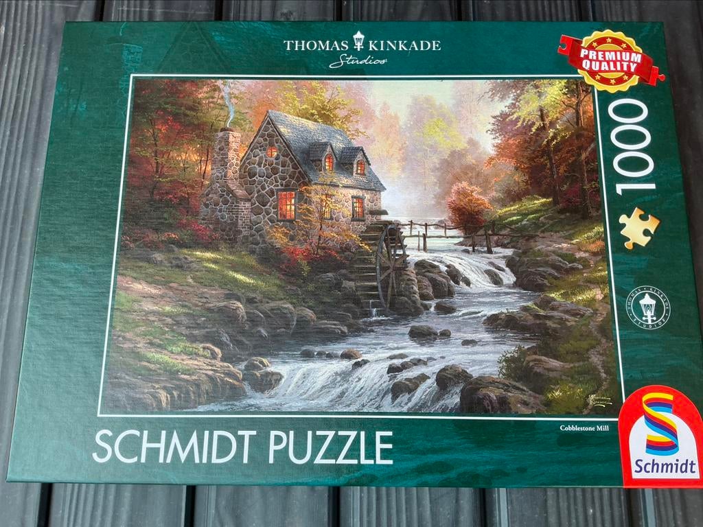 Puzzle Schmidt, 4x Thomas Kinkade + 1x Sam Park, 1000 stuks,, Ophalen, Zo goed als nieuw