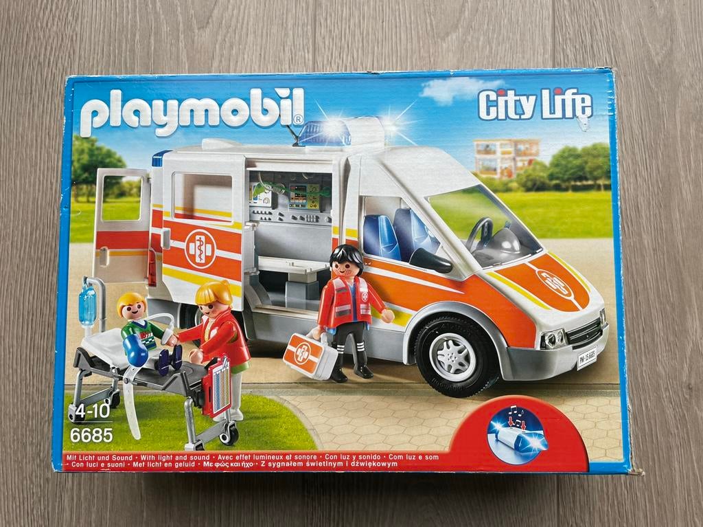 PLAYMOBIL Ziekenwagen met licht en geluid, Enlèvement ou Envoi, Comme neuf