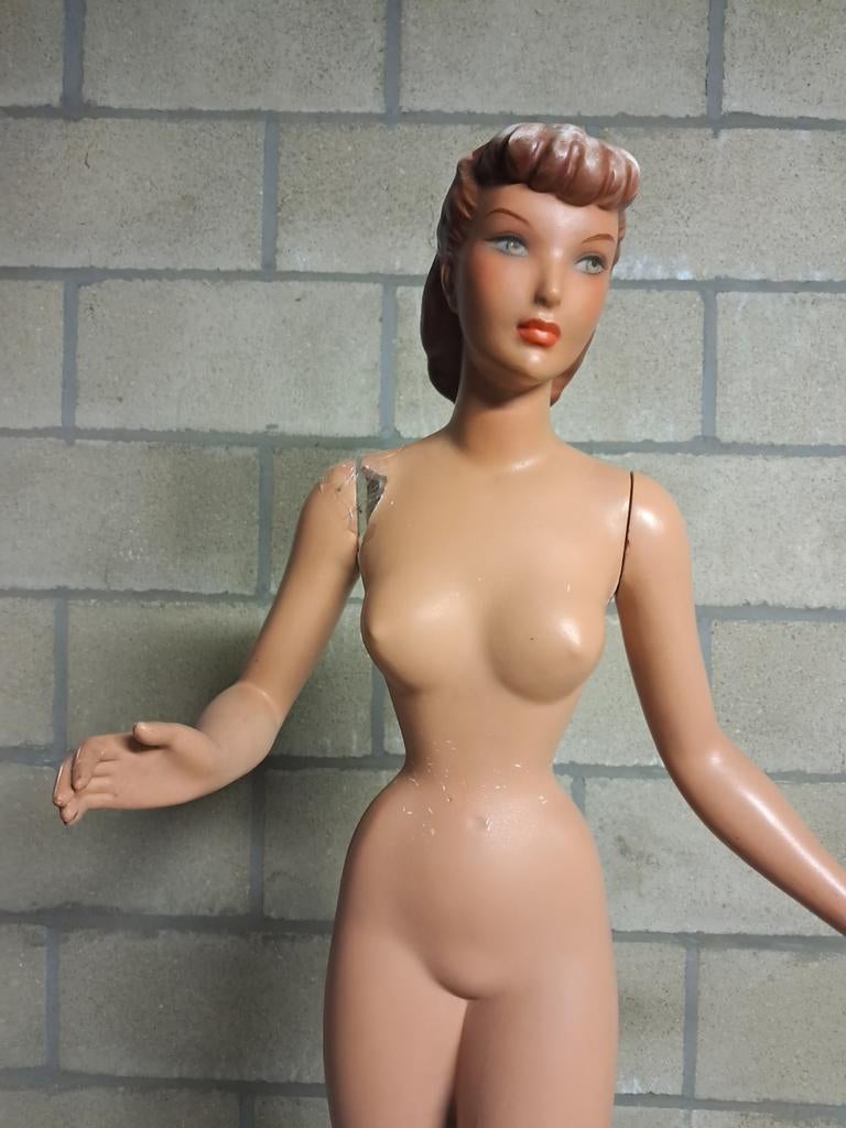 Miroir buste ancien, miroir mannequin vintage France, Enlèvement
