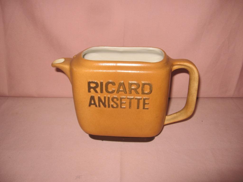 Cruche rectangulaire en pierre Ricard marron 1 L RICARD ANIS, Enlèvement ou Envoi, Comme neuf, Ustensile
