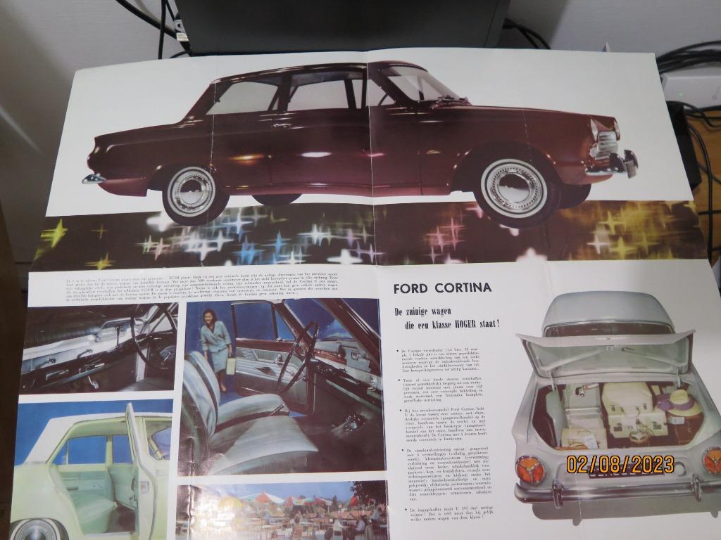 FORD CORTINA 1963  FOLDER BROCHURE, Verzenden, Ford