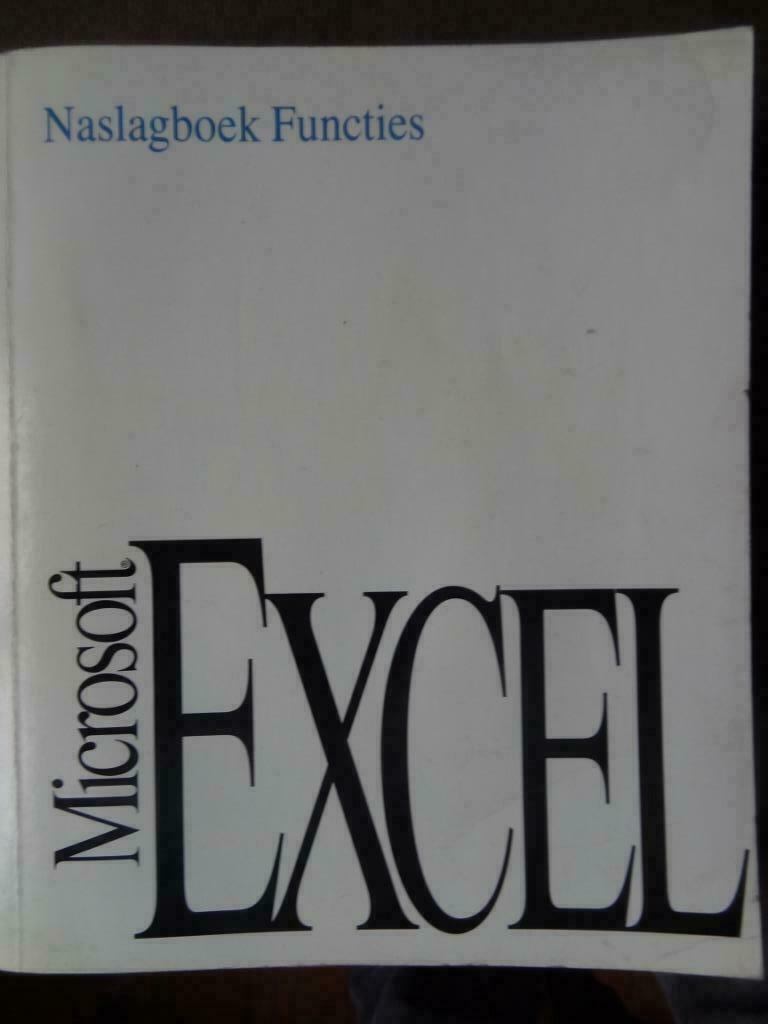 Microsoft Excel. Naslagboek Functies, Ophalen of Verzenden, Gelezen, Software