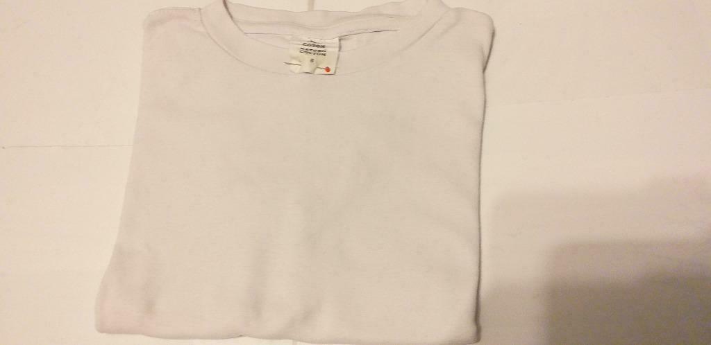 T-shirt blanc taille enfant, Garçon ou Fille, Enlèvement ou Envoi, Chemise ou À manches longues, Coton