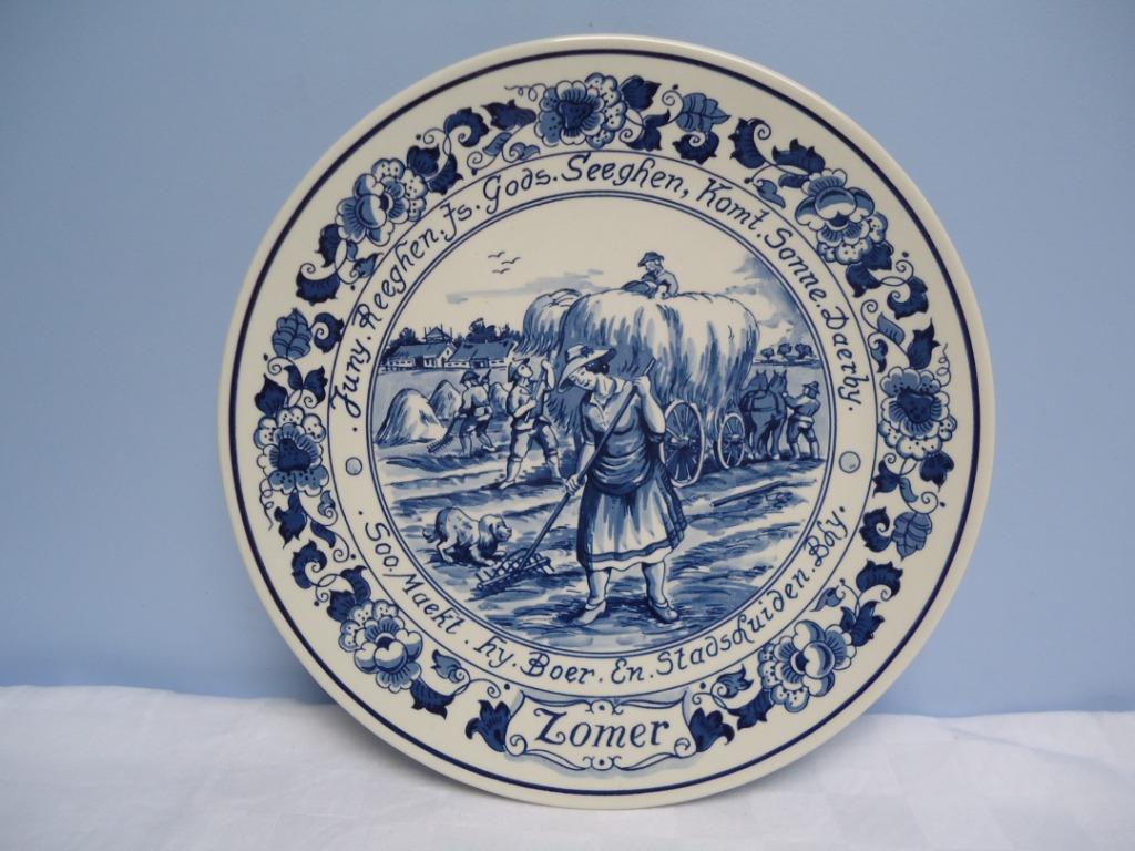 Muurborden delfts blauw, Ophalen