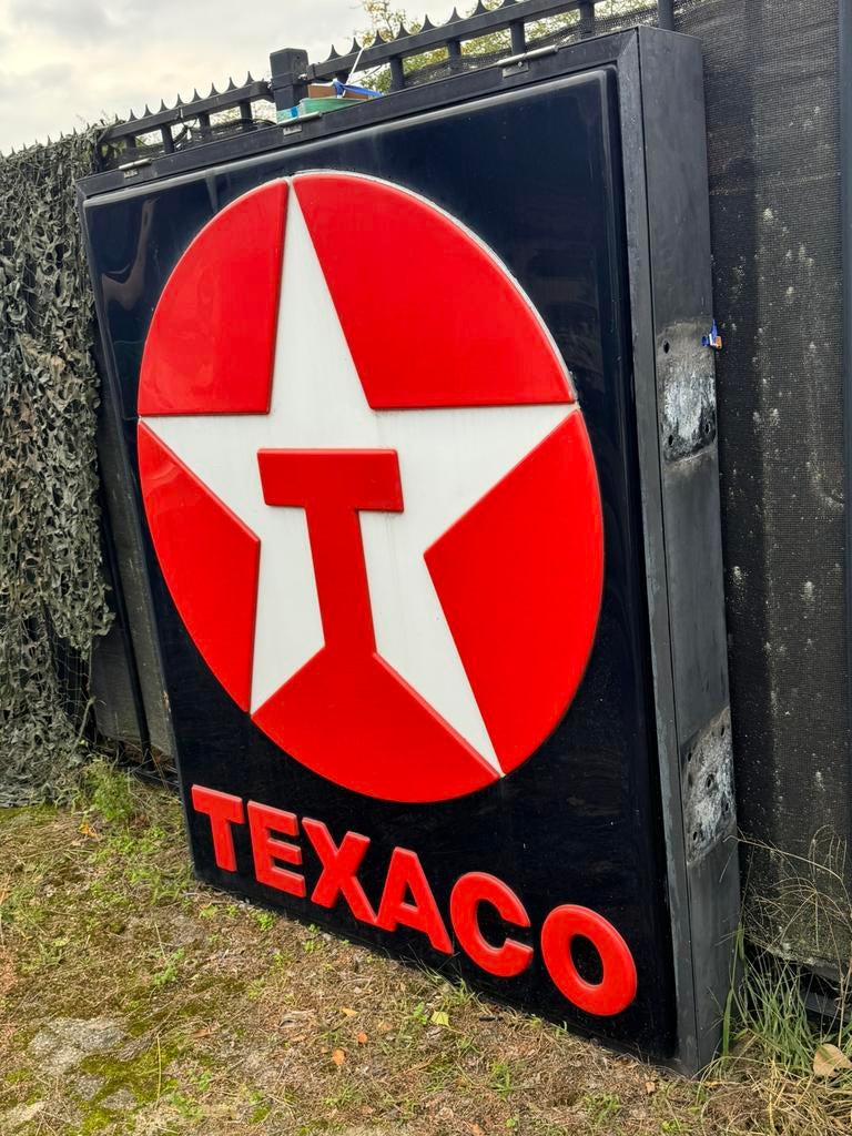 TEXACO reclame, Verzamelen, Ophalen, Gebruikt, Reclamebord