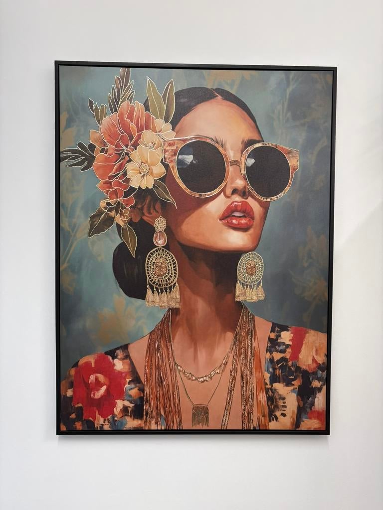 Kader meisje met zonnebril 50x70, Ophalen