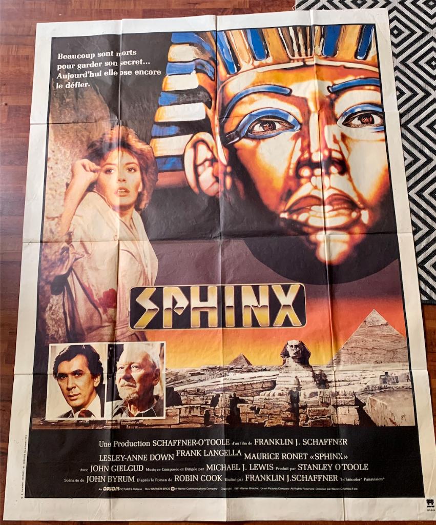 Sphinx - Grande affiche Cinema - film, Collections, Enlèvement ou Envoi, Rectangulaire vertical, Comme neuf, Cinéma et TV