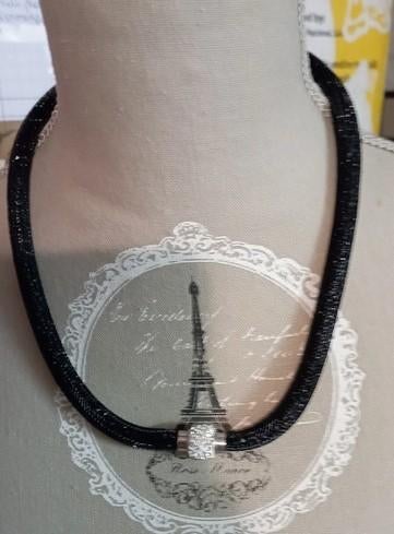 Collier. Ras de cou. Femme, Ophalen of Verzenden, Zo goed als nieuw, Met strass