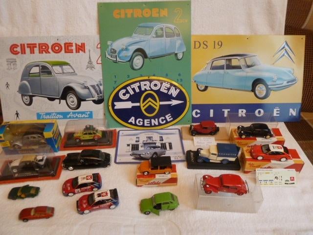 Collectie 15 Citroën, 1:43, + 5 mooie metalen platen (G.B)., Ophalen of Verzenden, Nieuw, Auto, Overige merken