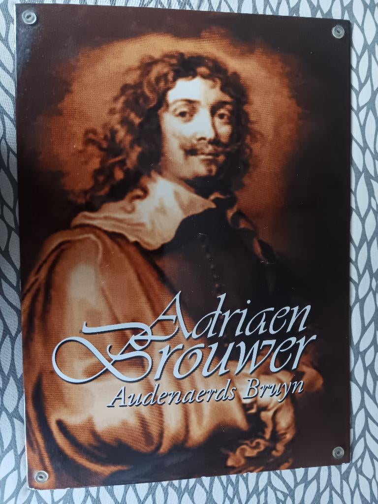Emaille bord Adriaen Brouwer, Ophalen of Verzenden, Zo goed als nieuw, Reclamebord, Plaat of Schild