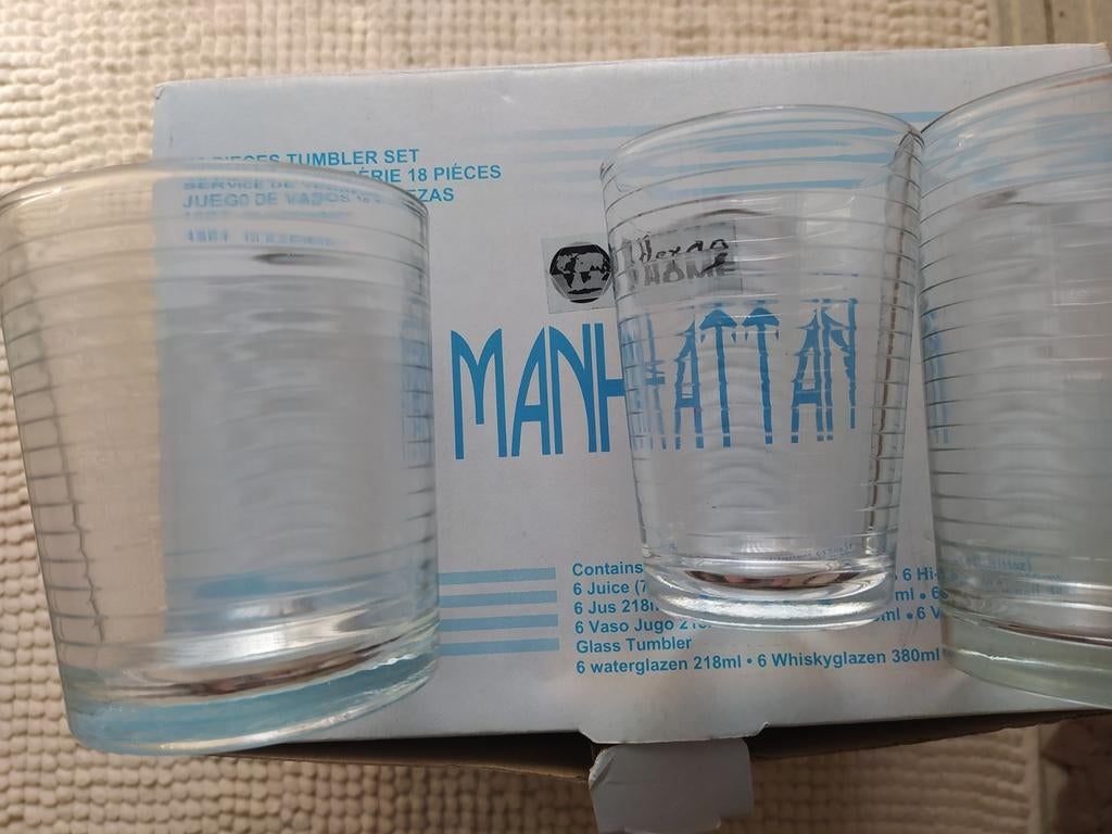 Vaisselle en verre, Manhattan, 18 pièces, Enlèvement ou Envoi, Comme neuf