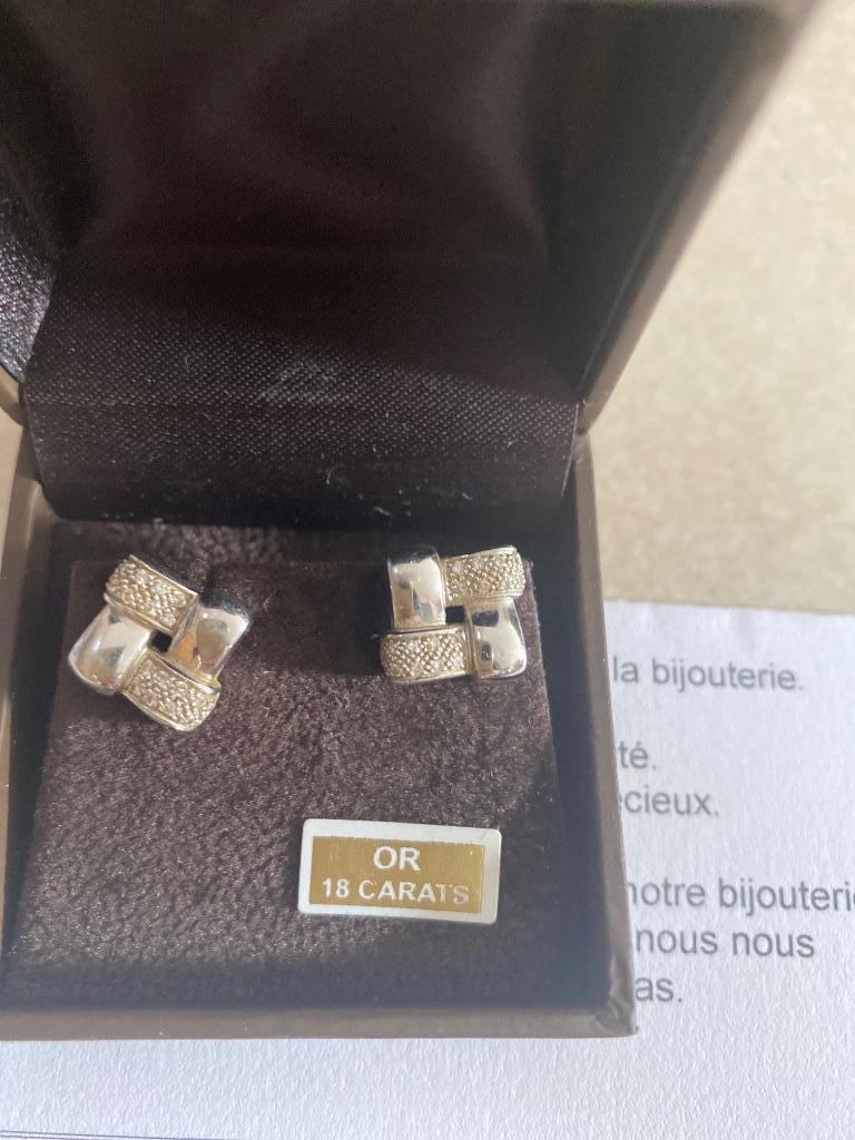 Boucles d’oreilles en or, Bijoux, Sacs & Beauté, Boucles d'oreilles, Or, Enlèvement, Utilisé, Avec pierre précieuse