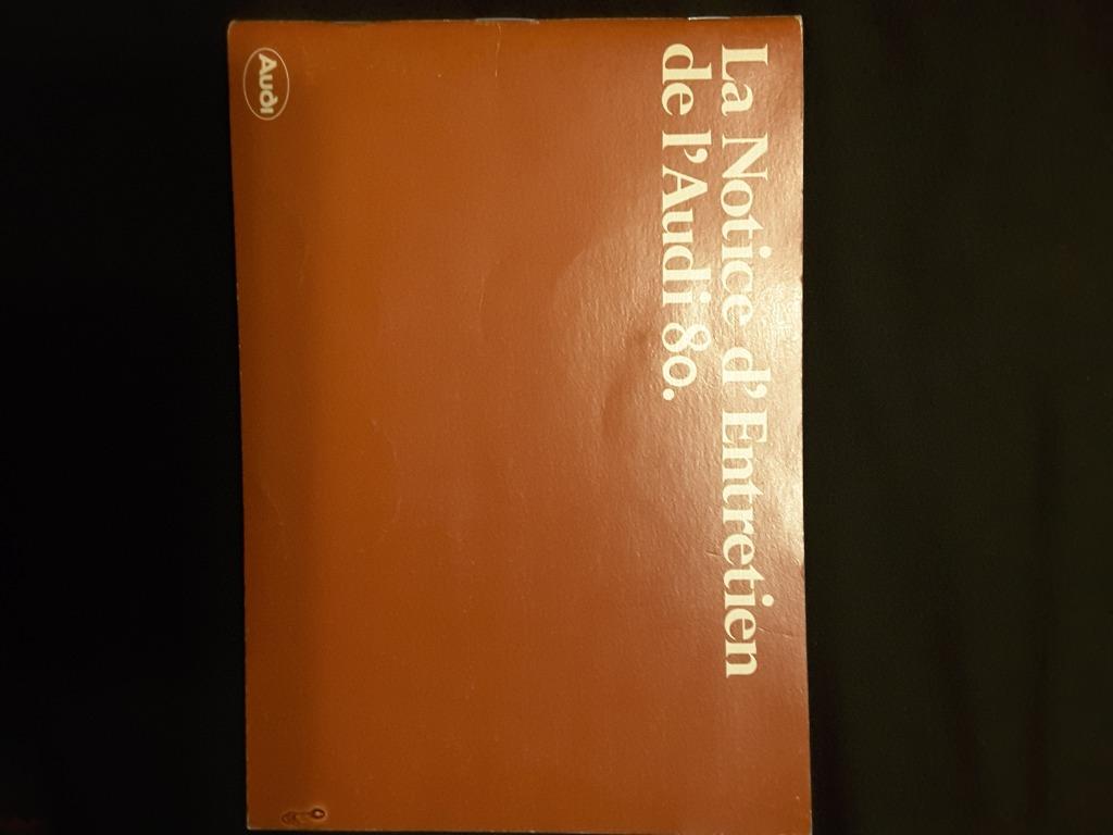 Instructieboekje Audi 80, 1982, Franstalig., Ophalen of Verzenden