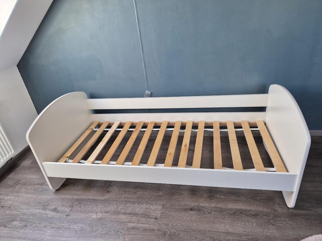 Mio Amore wit bed voor kinderen met opberglade - 180x80, Une personne, Utilisé, Blanc, 190 cm ou moins