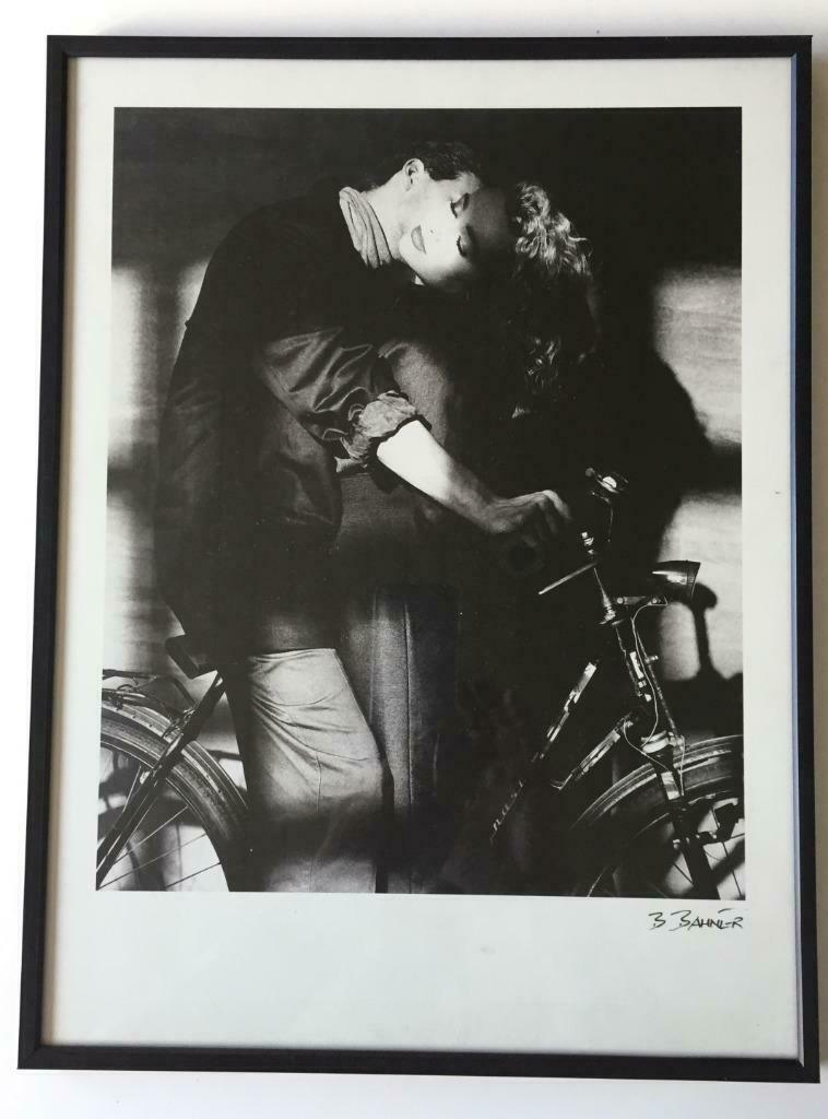 Zwart-wit poster in fotokader, Moins de 50 cm, Enlèvement ou Envoi, Comme neuf, Photo ou Poster