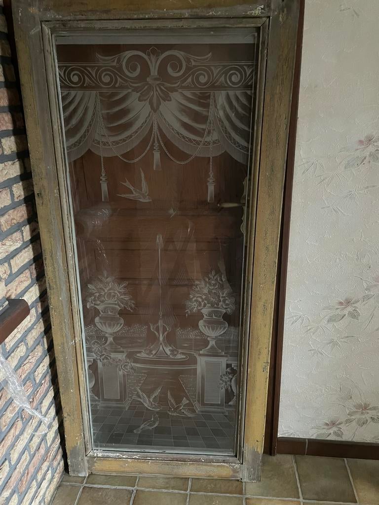 Ancienne porte gravé, Antiek en Kunst, Ophalen