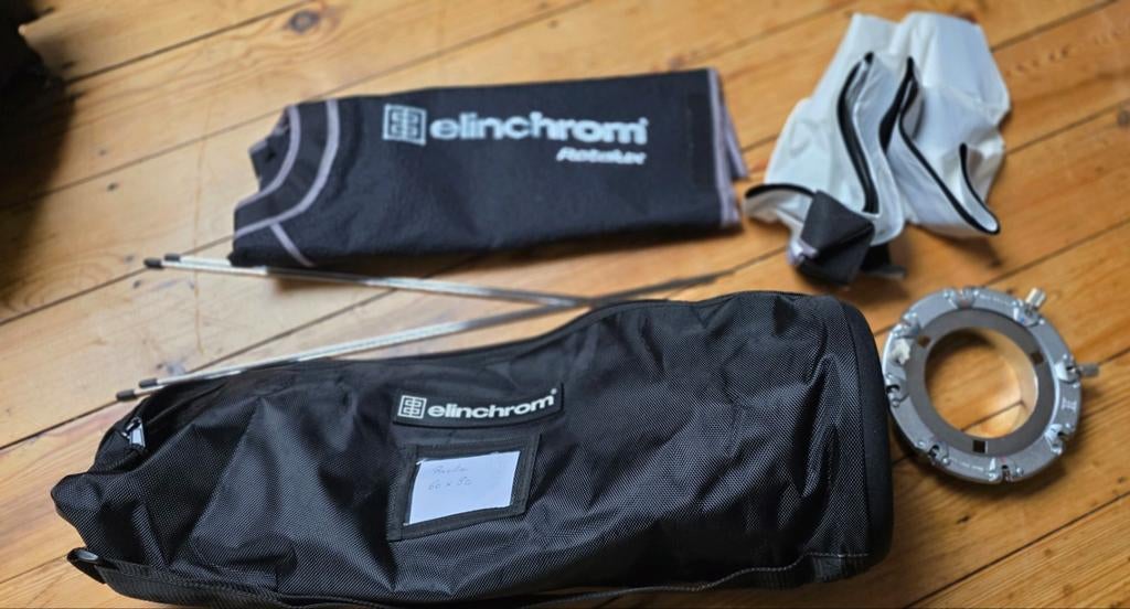 Elinchrom rechthoek 60x80cm softbox + accessoires, Ophalen of Verzenden