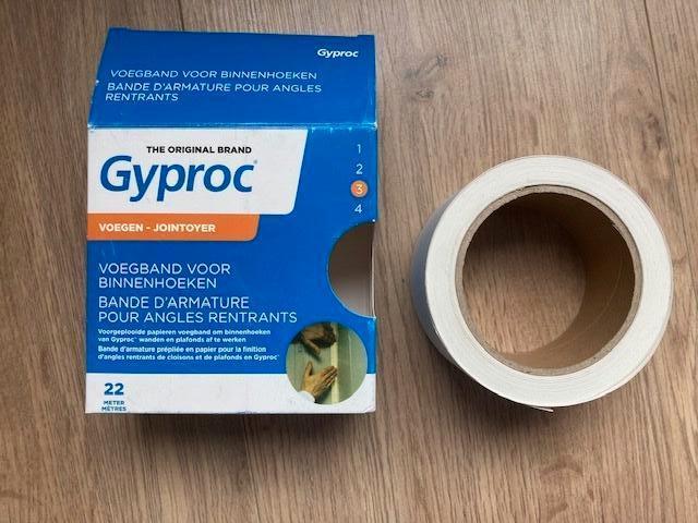 Ruban à joint en gyproc pour coin intérieur, 22 m, blanc, Enlèvement, Comme neuf, Autres matériaux, Moins de 20 mm