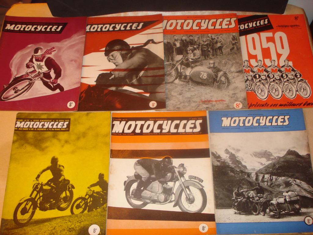 MOTOCYCLES Lot de 7 Anciennes Revues 1952, Livres, Enlèvement ou Envoi, Utilisé, Général