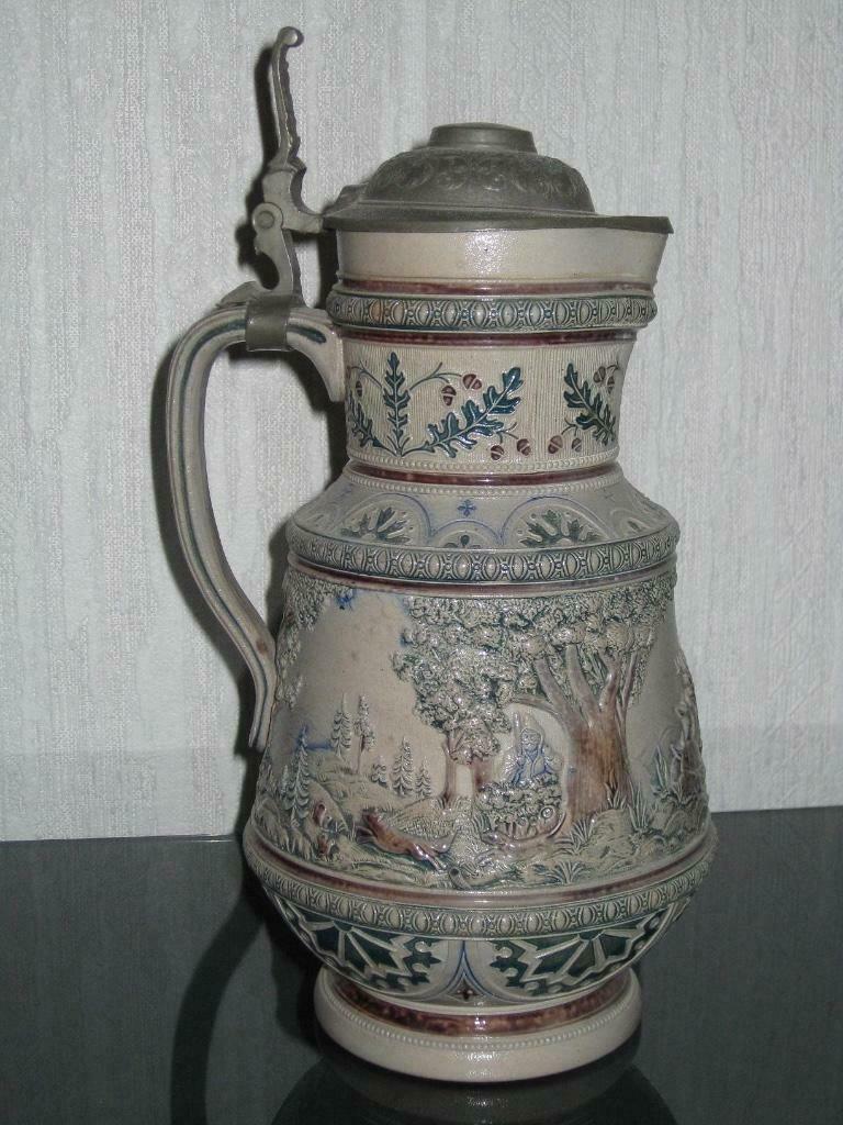 Mokken, kannen, reliëfpatronen, steengoed en tin, Ophalen