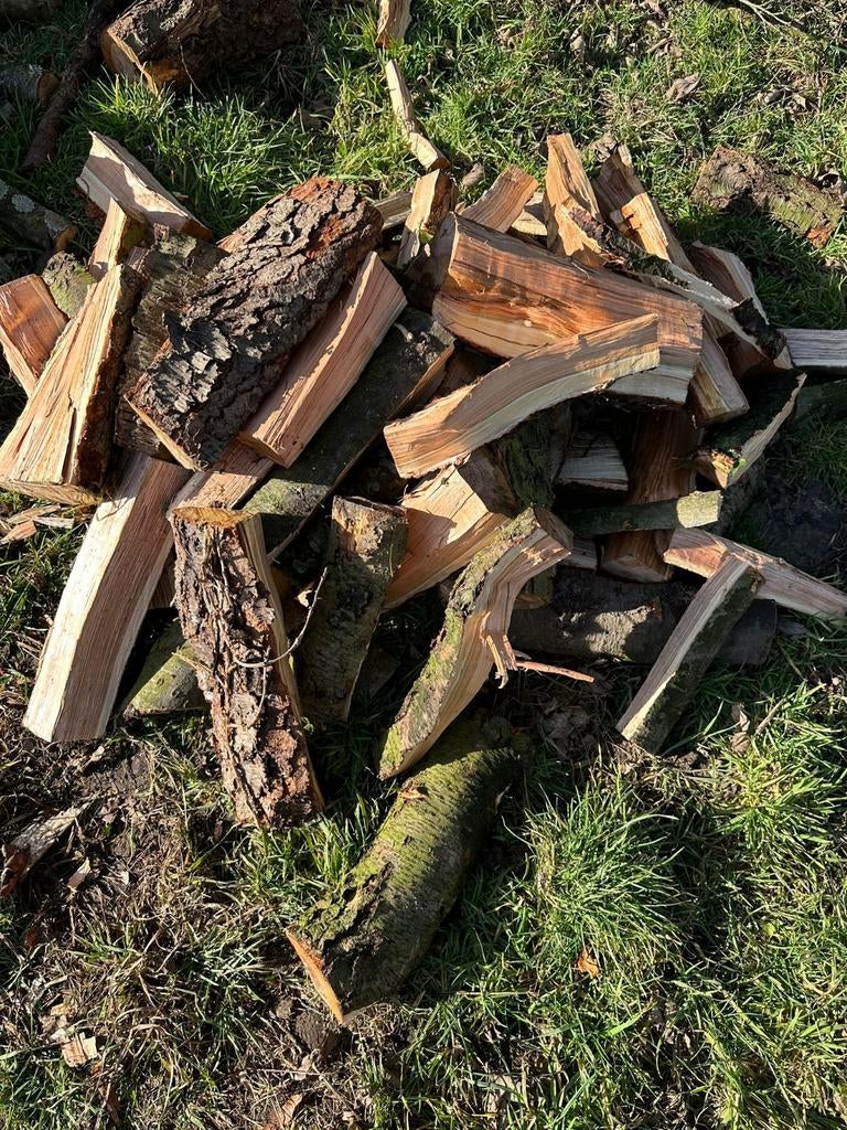 Brandhout eik en wilde kers, Tuin en Terras, Brandhout, 6 m³ of meer, Ophalen, Overige houtsoorten, Blokken