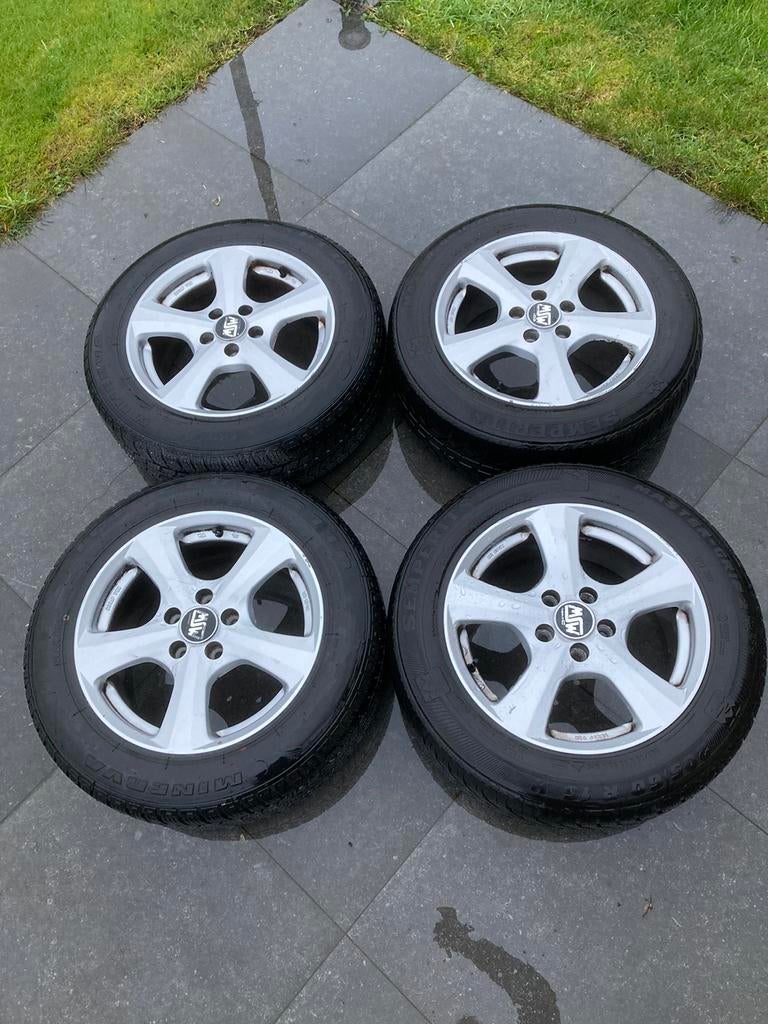 Aluminium velgen + Winterbanden 205 60 R16, Enlèvement, Utilisé