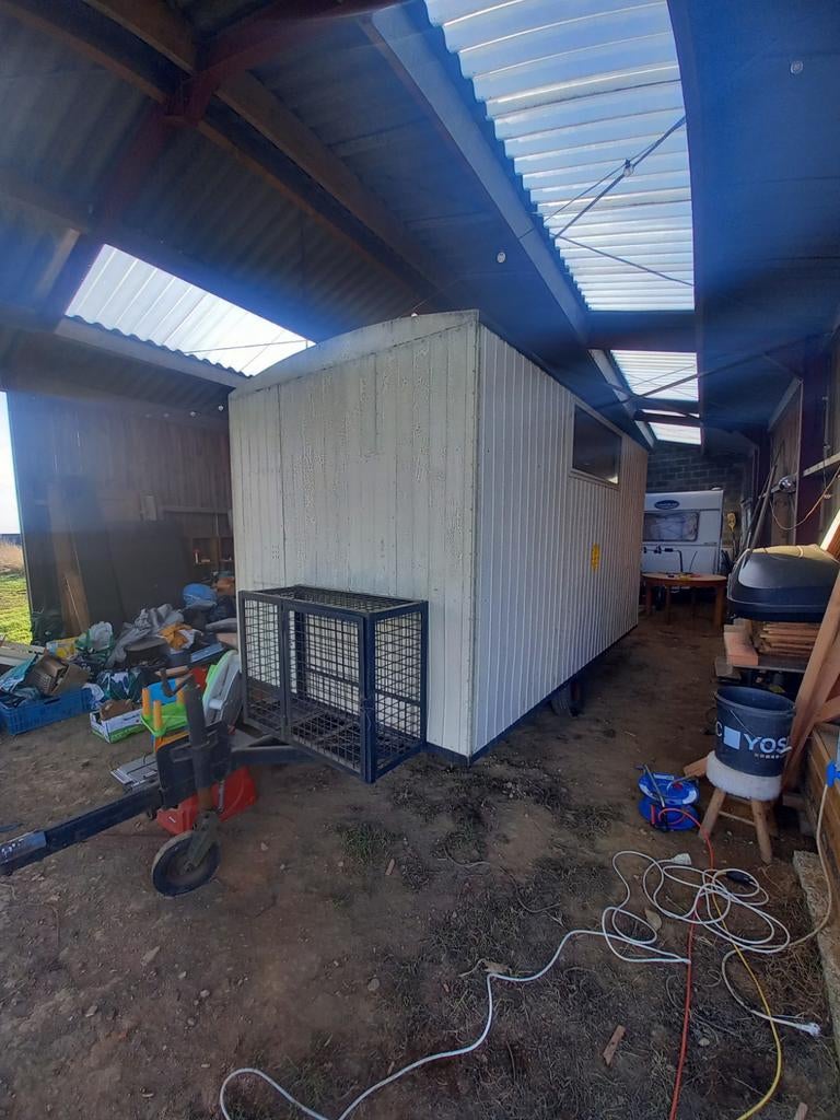 Remorque de chantier 3m90 de long 2m de large hauteur 2m70, Enlèvement, Utilisé