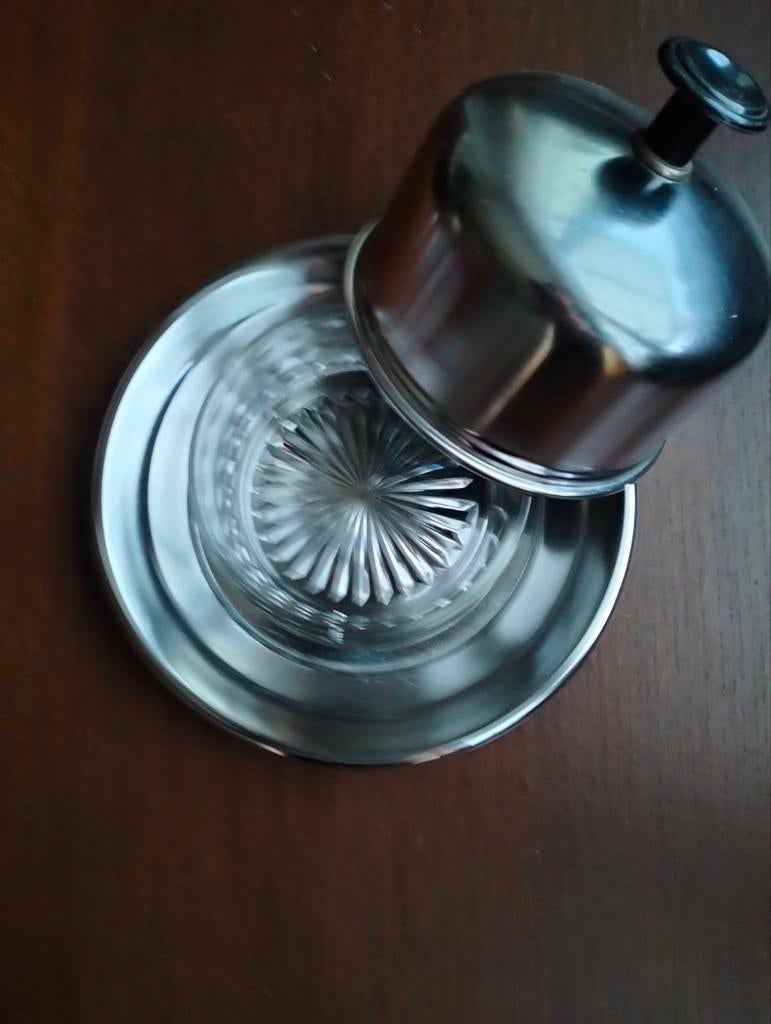 Beurrier inox et verre, Enlèvement, Comme neuf, Verre
