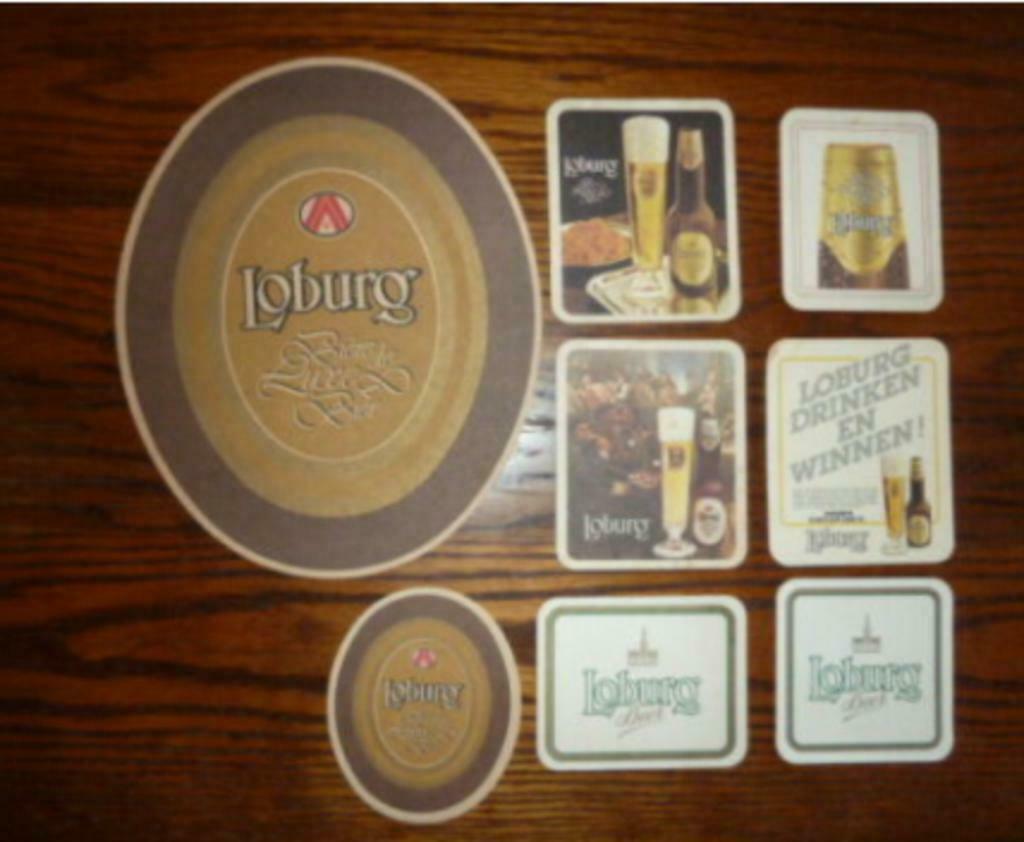 8 verschillende bier viltjes LOBURG Brouwerij Artois  Leuven, Enlèvement ou Envoi, Utilisé, Sous-bock, Autres marques