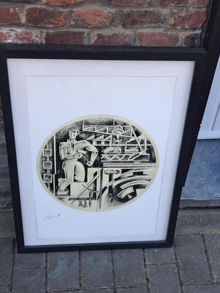 lithographie signe michel stievenart, Enlèvement ou Envoi