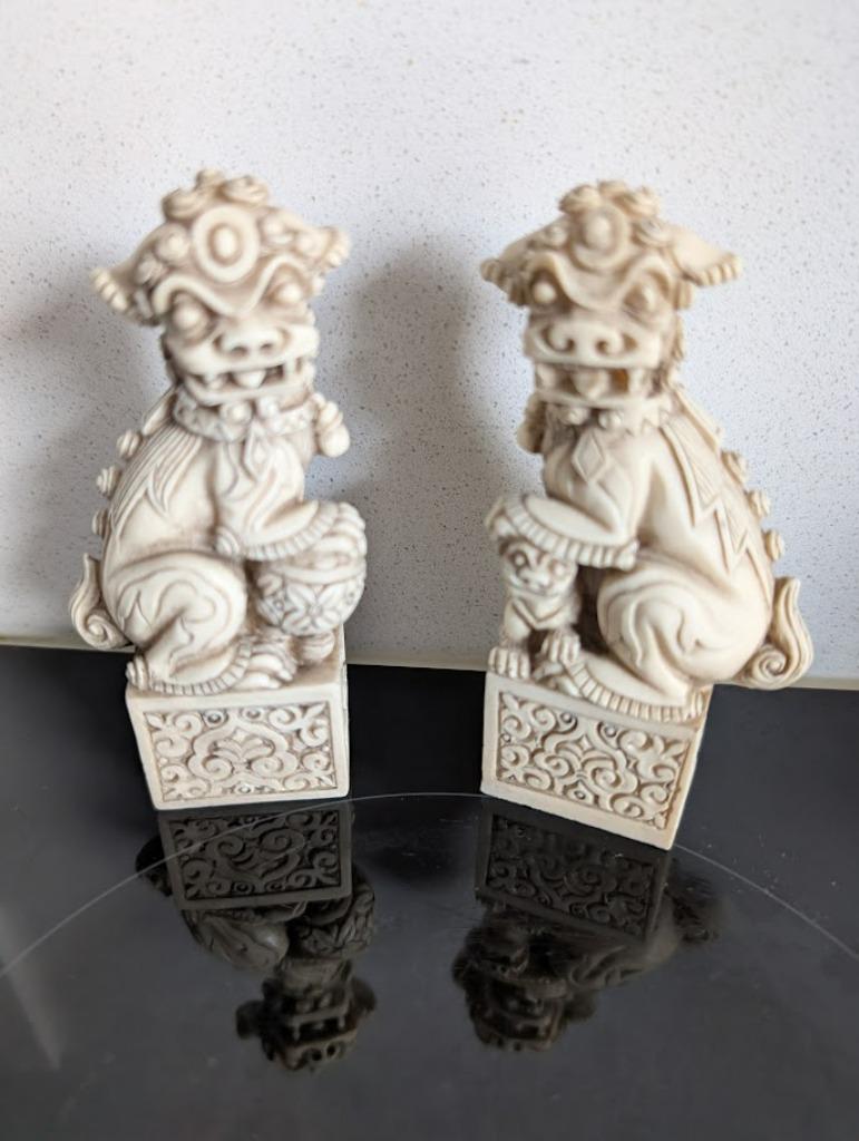 Vintage kleine Foo Dogs-beeldjes, set van 2, Enlèvement ou Envoi, Comme neuf, Autres types