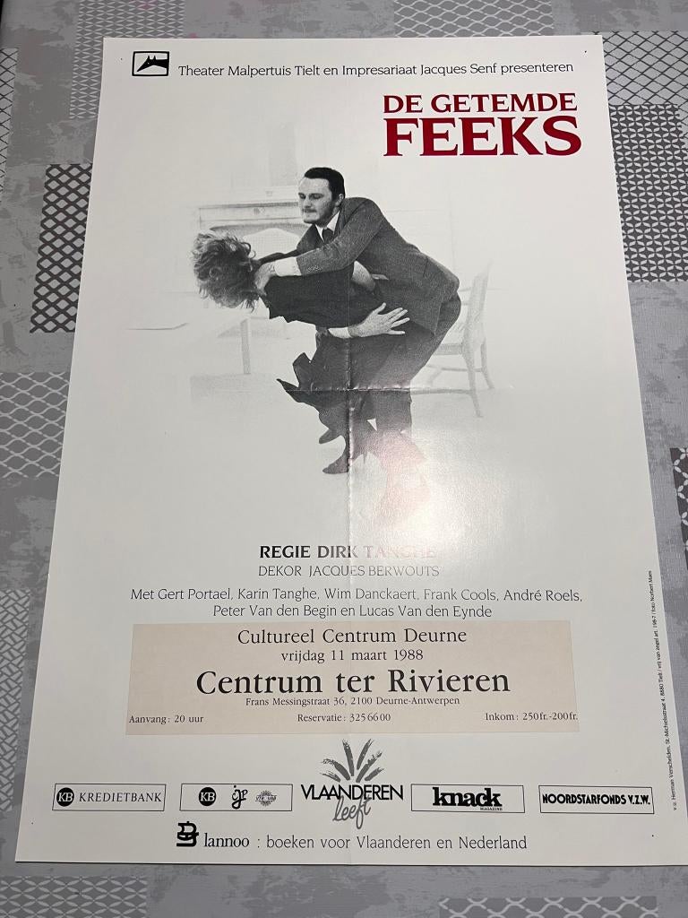 Vintage Poster De getemde feeks, Deurposter of groter, Ophalen of Verzenden, Reclame, Rechthoekig Staand